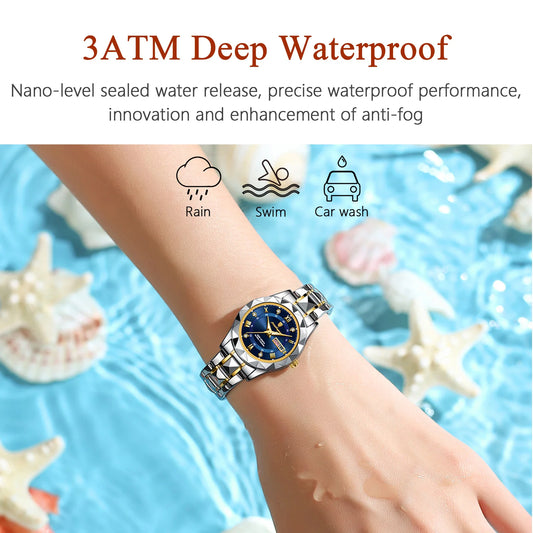 Luxury Ladies Watch With Stainless Steel Band