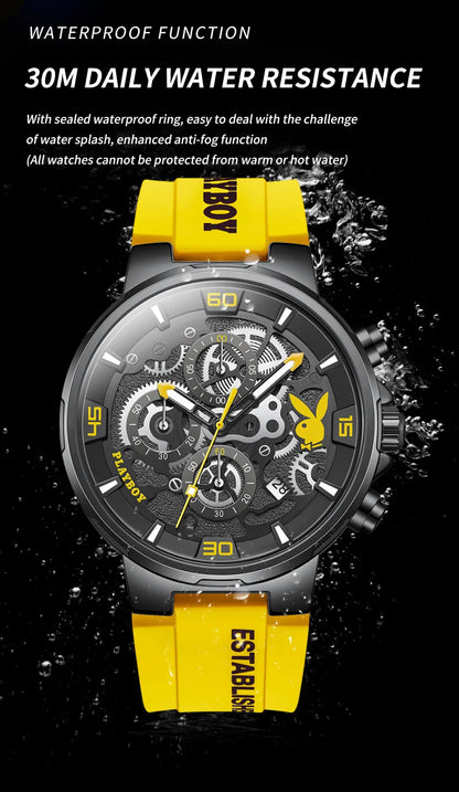 Luxury Waterproof Watch With Silicone Band