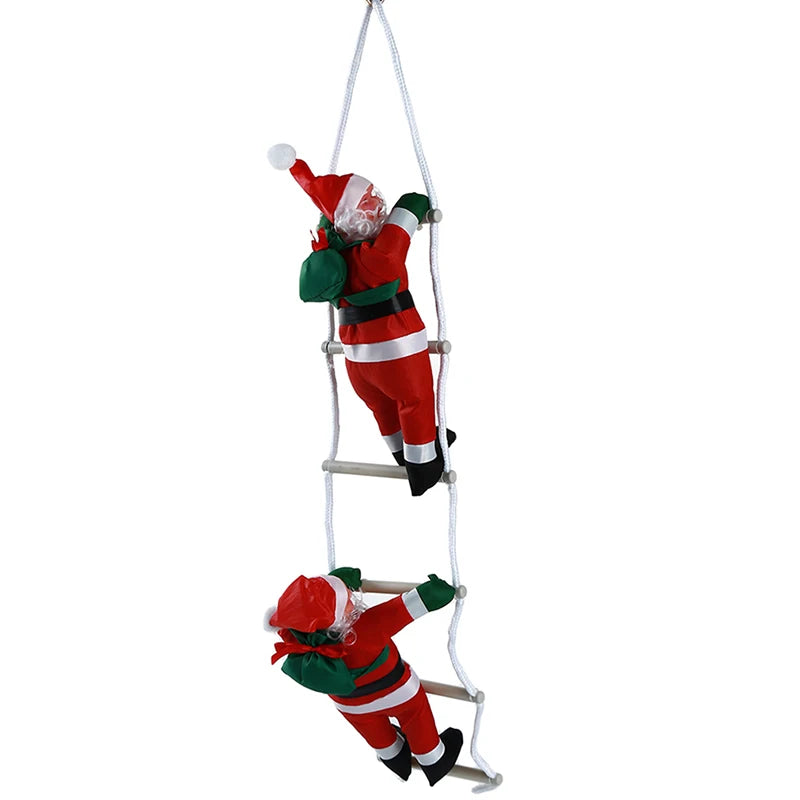 Santa Claus Climbing Ladder Ornaments For Christmas Tree