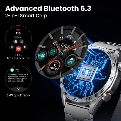 HAYLOU Solar 5 Voice Calling Smartwatch 1.58". AMOLED Display With 24h Health Monitoring ⌚