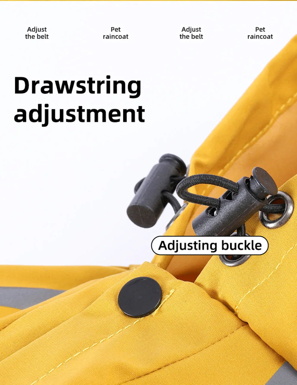 Dog Raincoat Waterproof Dog Rain Jacket with Hood Reflective Dog Rain Coat with Leash Hole Lightweight Waterproof Puppy Clothes - A Trust Market
