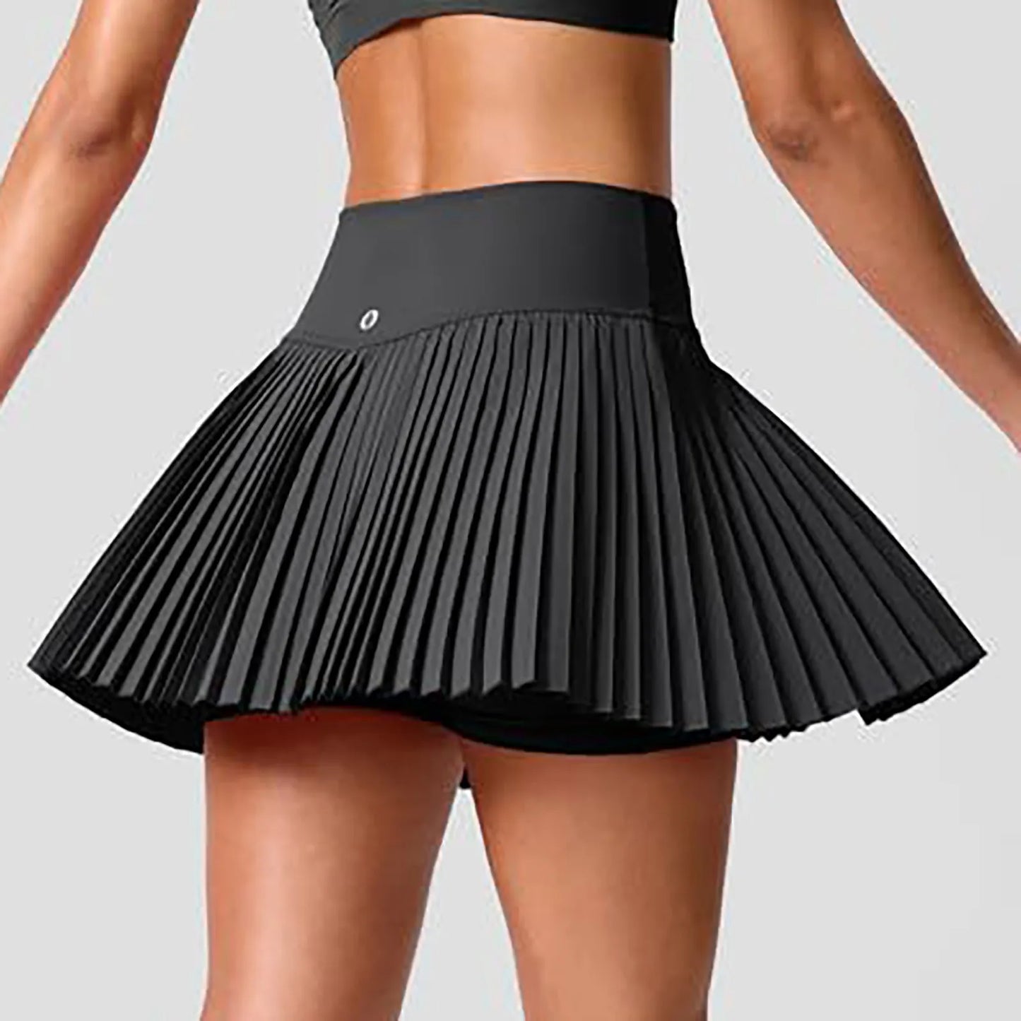Beautiful High Waist Pleated Mini Skirt Shorts For Sports