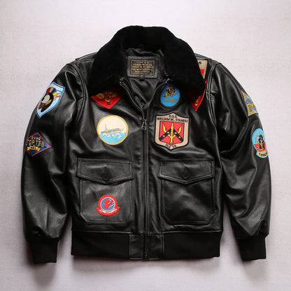 Amazing Top Gun Jacket With Lamb Collar For Men (Sale 🚨)
