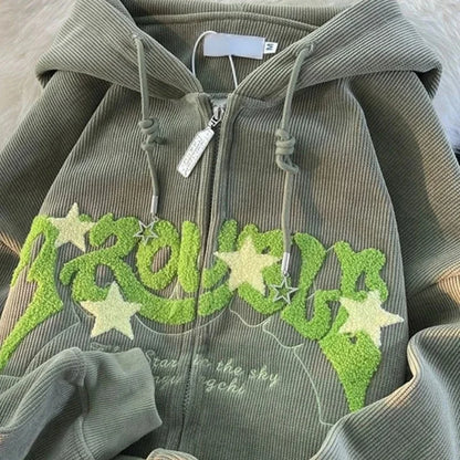 Retro Embroidery Hoodies Sweatshirts - A Trust Market