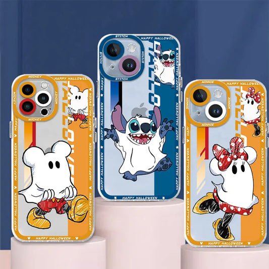 Mickey & Minnie & Stitch Phone Case for Apple iPhone XR 12 13 14 15 16 - A Trust Market