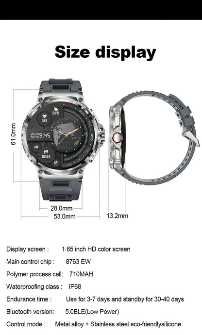 New 1.85-inch Ultra HD Smart Watch With GPS Track And Bluetooth Call