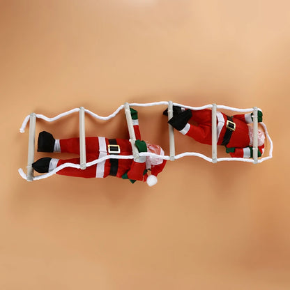 Santa Claus Climbing Ladder Ornaments For Christmas Tree