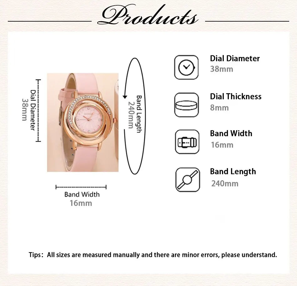 Wonderful Luxury Watch, Ring, Necklace And Earring Rhinestone Set For Wonderful Women (Salve 🚨)