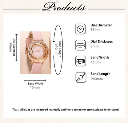 Wonderful Luxury Watch, Ring, Necklace And Earring Rhinestone Set For Wonderful Women (Salve 🚨)