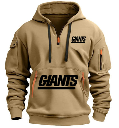 Giants Hoodie With Zipper And Multi-Pocket Pullover