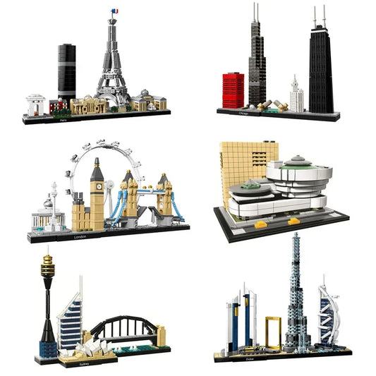 Fantastic Building Blocks Architecture Of Paris, Dubai, London, Sydney, Chicago And Shanghai
