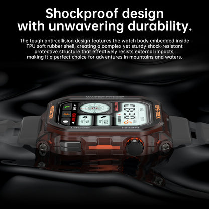 New Men's Rugged Military Smartwatch - Real GPS, Bluetooth And Call Health Monitoring