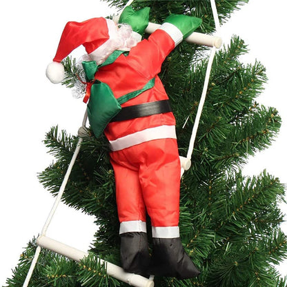 Santa Claus Climbing Ladder Ornaments For Christmas Tree