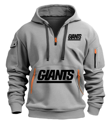 Giants Hoodie With Zipper And Multi-Pocket Pullover