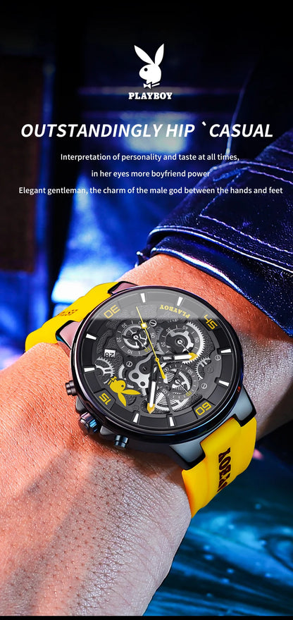 Luxury Waterproof Watch With Silicone Band