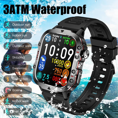 Great Brand New Rugged Military Smartwatch With BT, GPS And AMOLED HD Big Screen