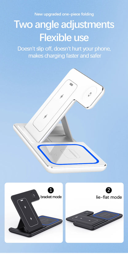 3 in 1 Foldable Charging Station For iPhone, Smartwatch And Airpods