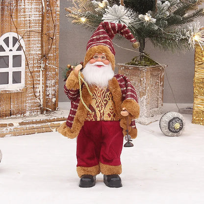 Santa Claus Doll with Gift Bags For Christmas Decoration