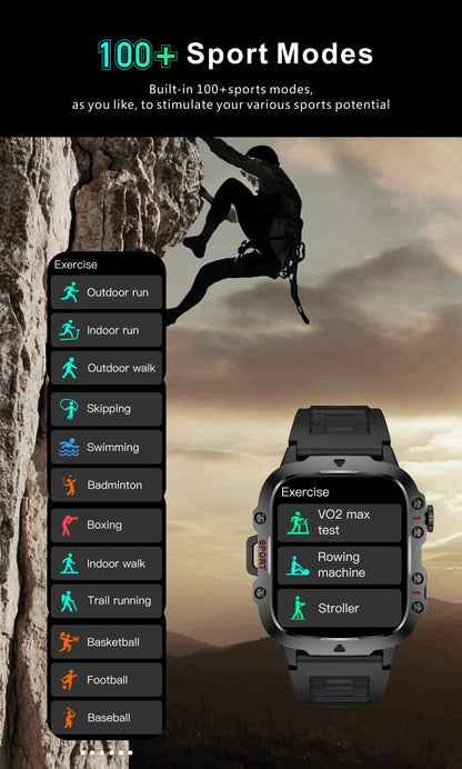 Great Brand New Rugged Military Smartwatch With BT, GPS And AMOLED HD Big Screen