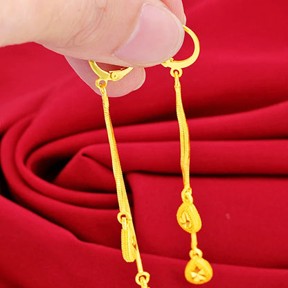 Gold Color Long Earrings for Women