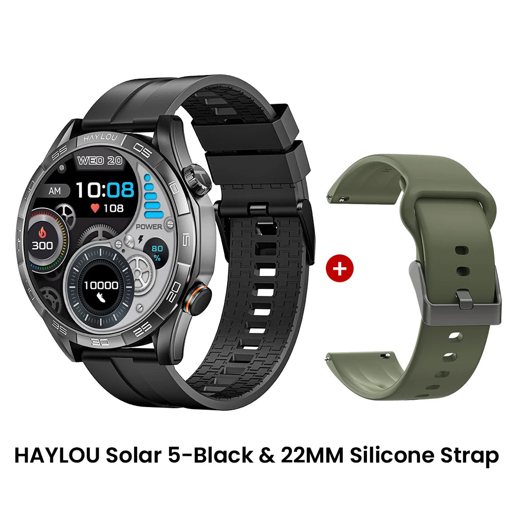 HAYLOU Solar 5 Voice Calling Smartwatch 1.58". AMOLED Display With 24h Health Monitoring ⌚