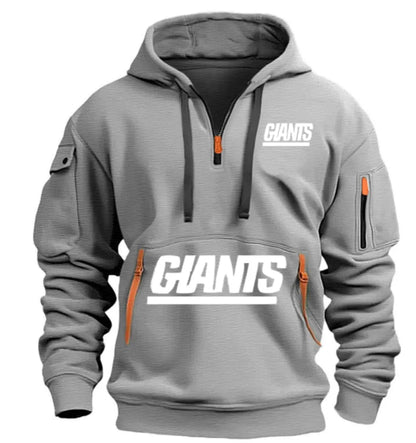 Giants Hoodie With Zipper And Multi-Pocket Pullover