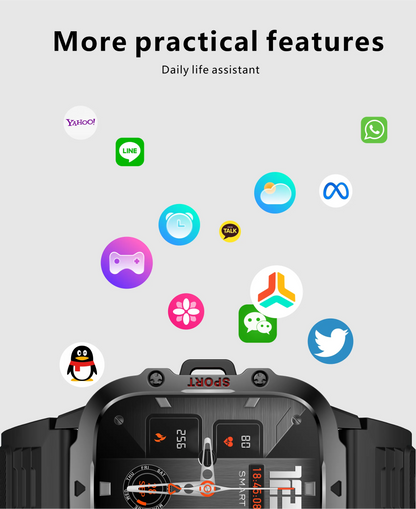 Great Brand New Rugged Military Smartwatch With BT, GPS And AMOLED HD Big Screen