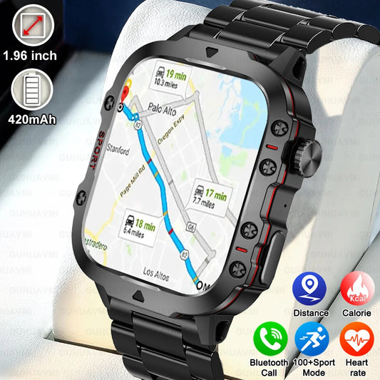 Great Brand New Rugged Military Smartwatch With BT, GPS And AMOLED HD Big Screen