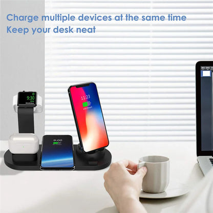 7 in 1 Wireless Charger Stand For iPhone, Smartwatch And Airpods