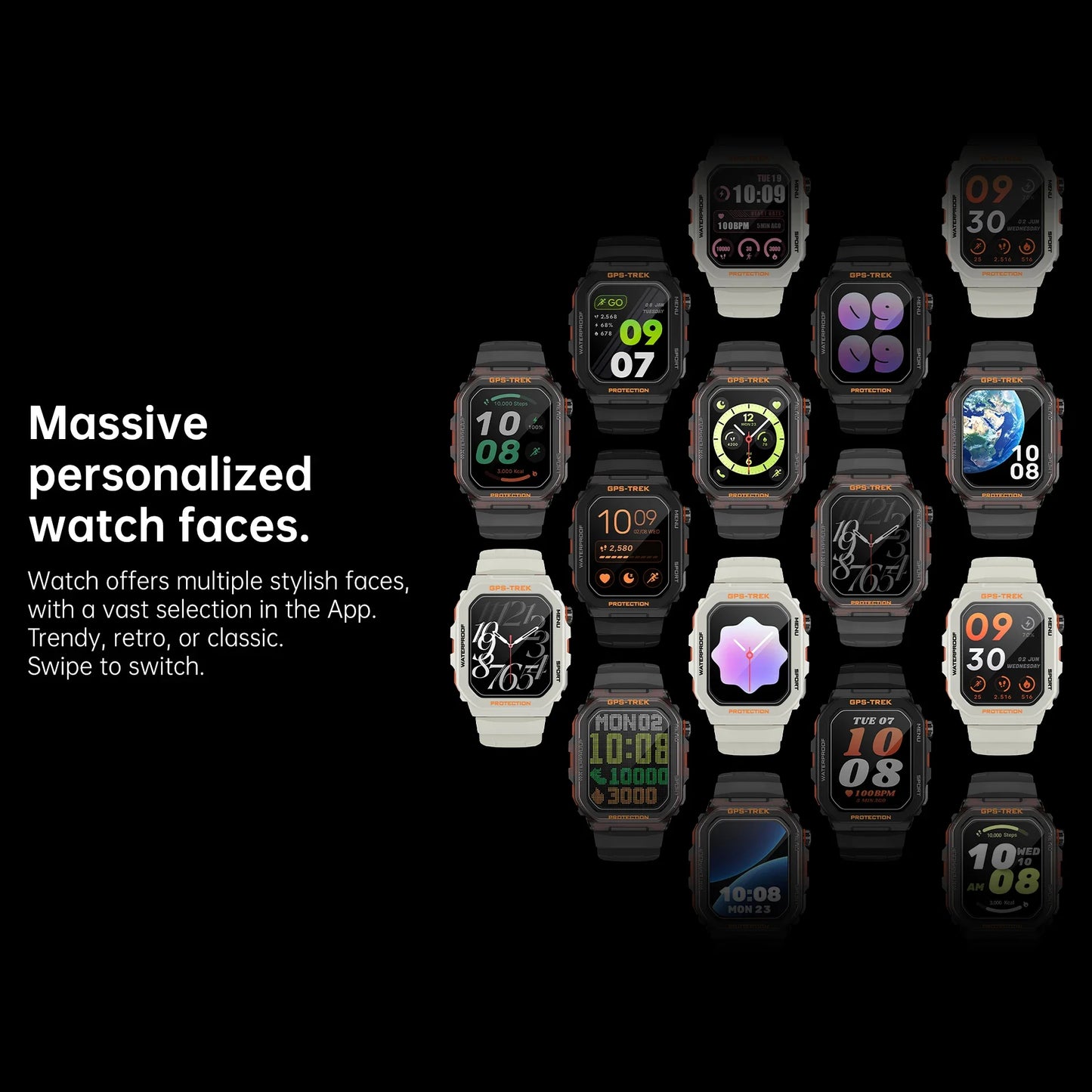 New Men's Rugged Military Smartwatch - Real GPS, Bluetooth And Call Health Monitoring