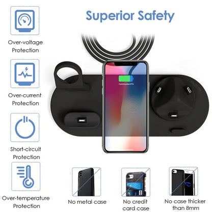 7 in 1 Wireless Charger Stand For iPhone, Smartwatch And Airpods