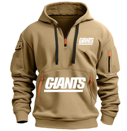 Giants Hoodie With Zipper And Multi-Pocket Pullover