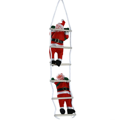 Santa Claus Climbing Ladder Ornaments For Christmas Tree