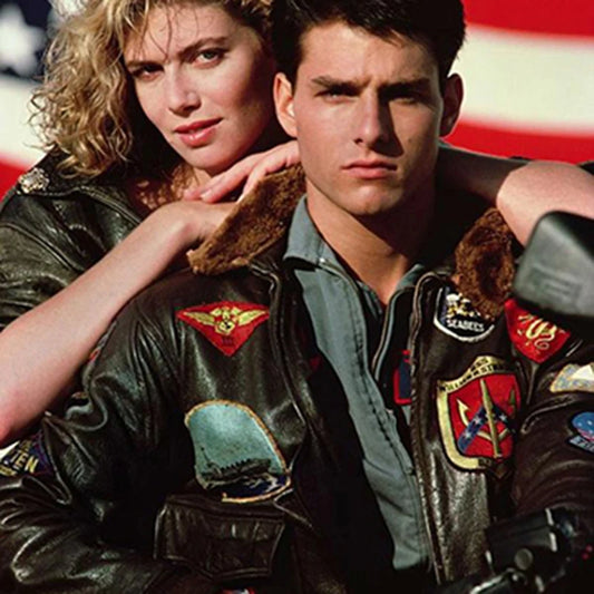 Amazing Top Gun Jacket With Lamb Collar For Men (Sale 🚨)