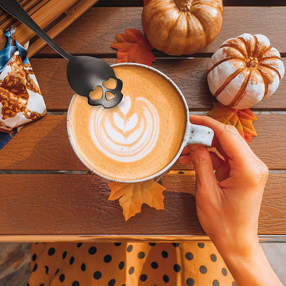 Colheres de caveira de aço inoxidável para decoração de Halloween