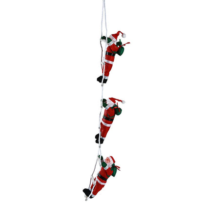 Santa Claus Climbing Ladder Ornaments For Christmas Tree