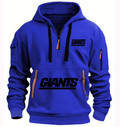 Giants Hoodie With Zipper And Multi-Pocket Pullover