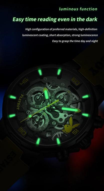 Luxury Waterproof Watch With Silicone Band