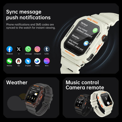 New Men's Rugged Military Smartwatch - Real GPS, Bluetooth And Call Health Monitoring