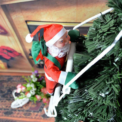 Santa Claus Climbing Ladder Ornaments For Christmas Tree