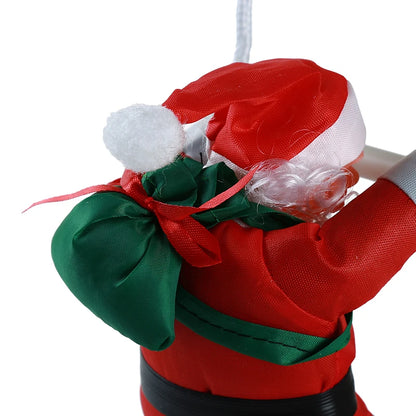 Santa Claus Climbing Ladder Ornaments For Christmas Tree