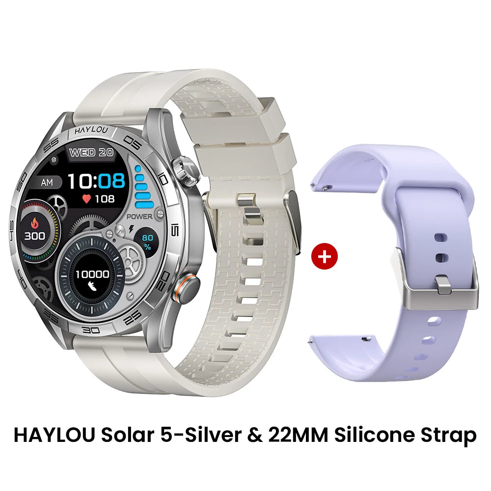 HAYLOU Solar 5 Voice Calling Smartwatch 1.58". AMOLED Display With 24h Health Monitoring ⌚