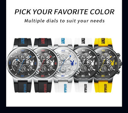 Luxury Waterproof Watch With Silicone Band