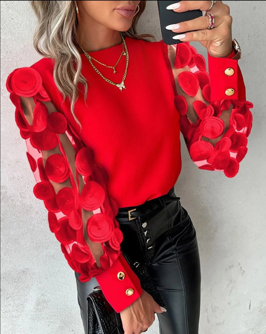 Stunning Elegant O Neck Blouse For Women