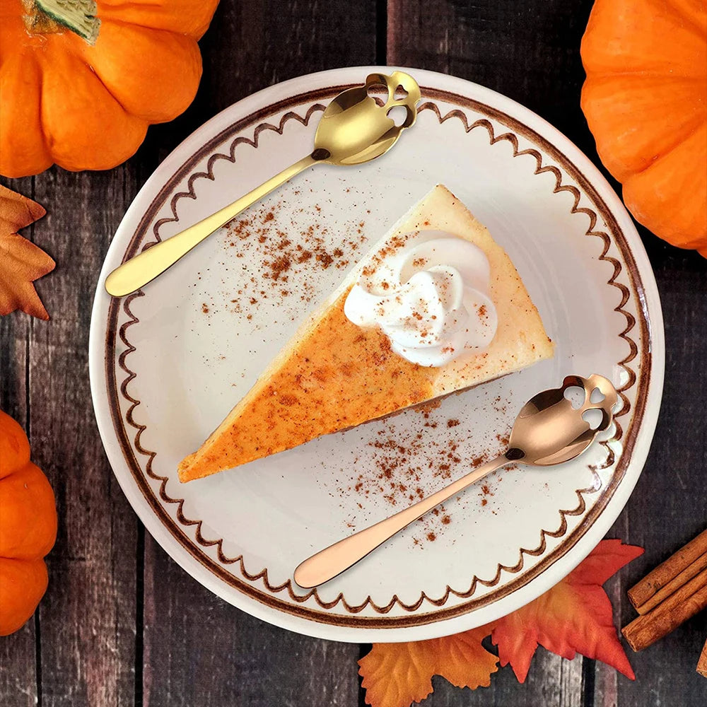 Colheres de caveira de aço inoxidável para decoração de Halloween