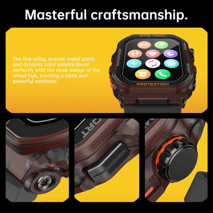 New Men's Rugged Military Smartwatch - Real GPS, Bluetooth And Call Health Monitoring
