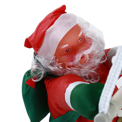 Santa Claus Climbing Ladder Ornaments For Christmas Tree