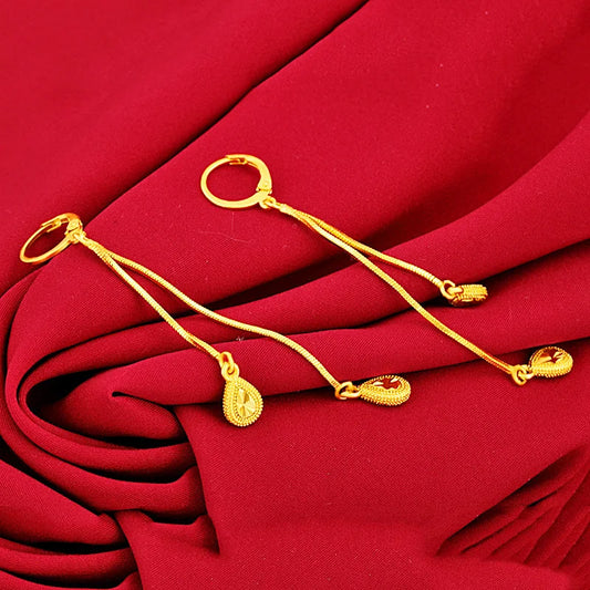 Gold Color Long Earrings for Women
