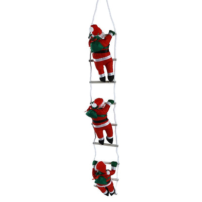 Santa Claus Climbing Ladder Ornaments For Christmas Tree