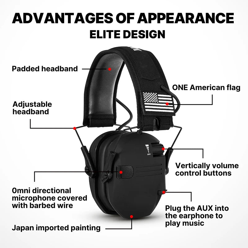 New Tactical Electronic Shooting Earmuff Anti-Noise Headphone